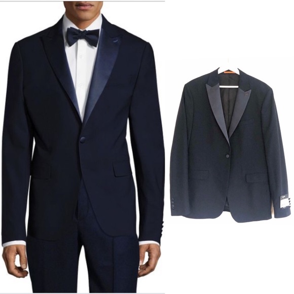 Jack Spade Navy Blue Tuxedo Formal Smoking Jacket for Formal Events